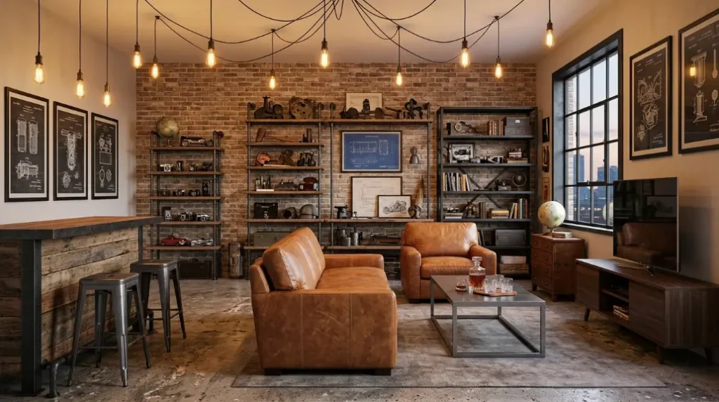 Industrial Man Cave Theme